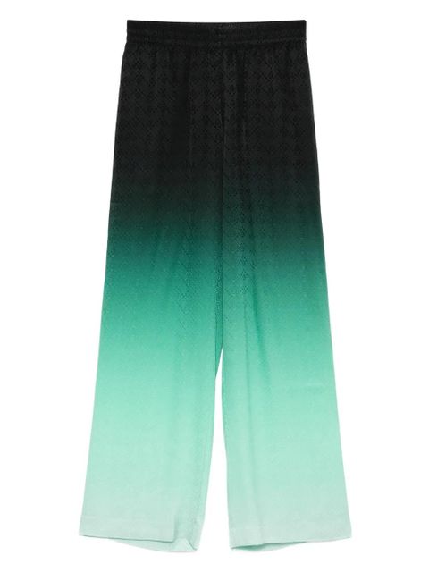 Casablanca Gradient Ping Pong jacquard silk trousers - Black - zdjęcie produktu nr 1