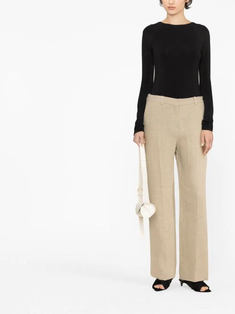 Jil Sander open-back long-sleeved bodysuit - Black - zdjęcie produktu nr 2