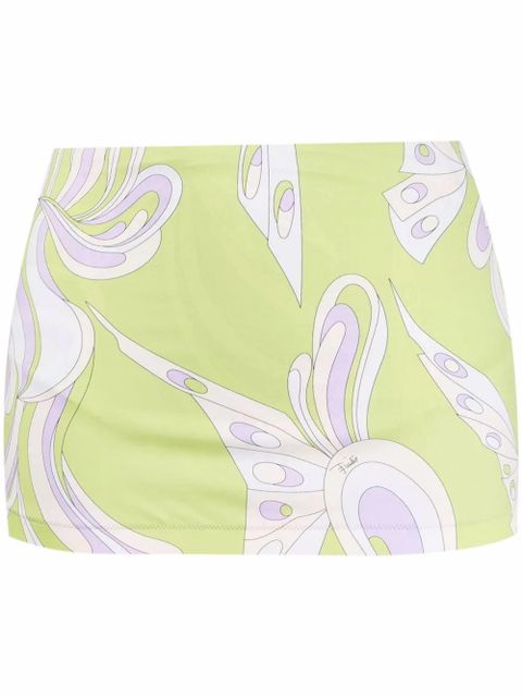 PUCCI Farfalle skirt-detail bikini bottoms - Green - zdjęcie produktu nr 1