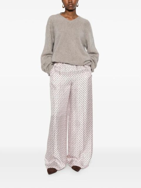Max Mara x E. Marinella printed trousers - Pink