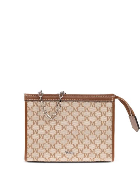 Max Mara monogram-pattern clutch bag - Brown - zdjęcie produktu nr 1