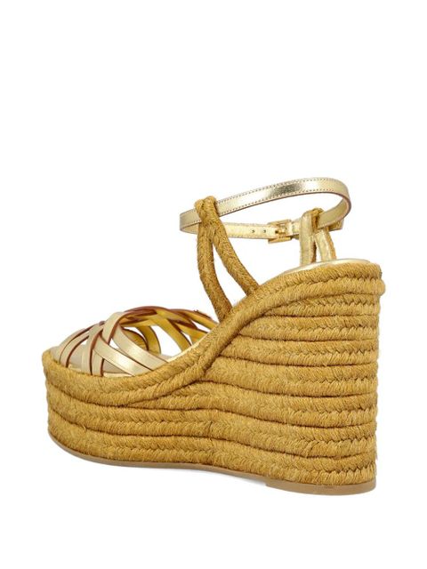 Valentino Garavani woven platform sandals - Gold