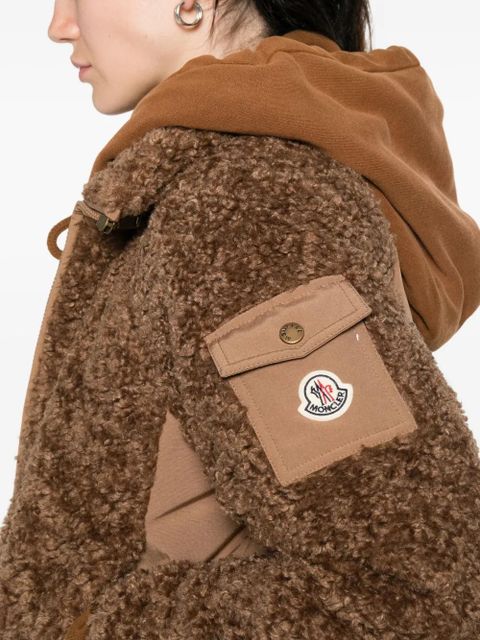 Moncler Coligny teddy-fleece jacket - Brown