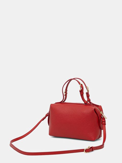 Furla torebka skórzana Double Mini Boston Bag kolor czerwony WE00870 BX3036 4484S - zdjęcie produktu nr 2