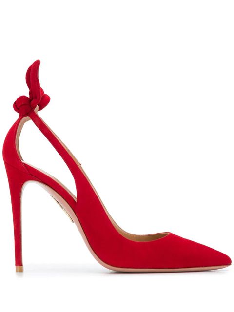 Aquazzura 105mm bow tie pumps - Red - zdjęcie produktu nr 1