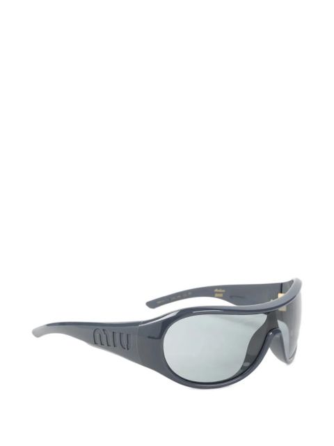 Miu Miu Eyewear logo-debossed sunglasses - Grey - zdjęcie produktu nr 2