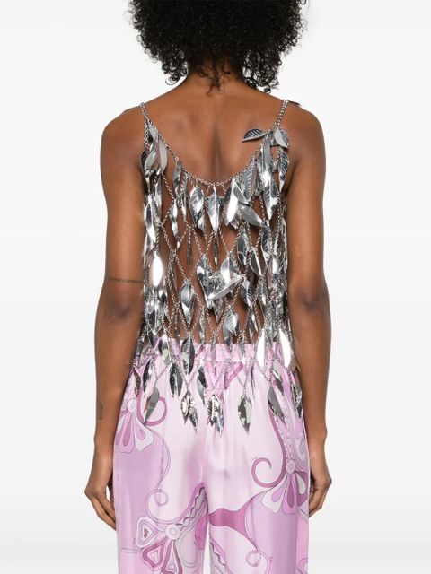 Rabanne chainmail scoop-neck top - Silver