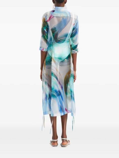 Tory Burch silk organza dress - Blue - zdjęcie produktu nr 2