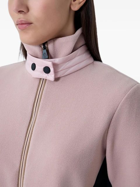 Moncler Grenoble half-zip contrast-panel sweatshirt - Pink