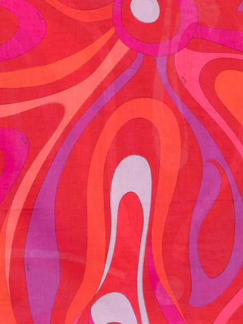 PUCCI Marmo-print long pareo - Pink