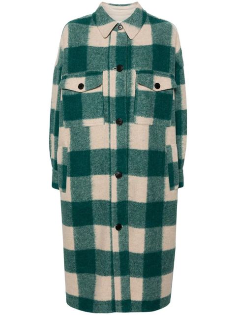 MARANT ÉTOILE Fontizi checked coat - Green