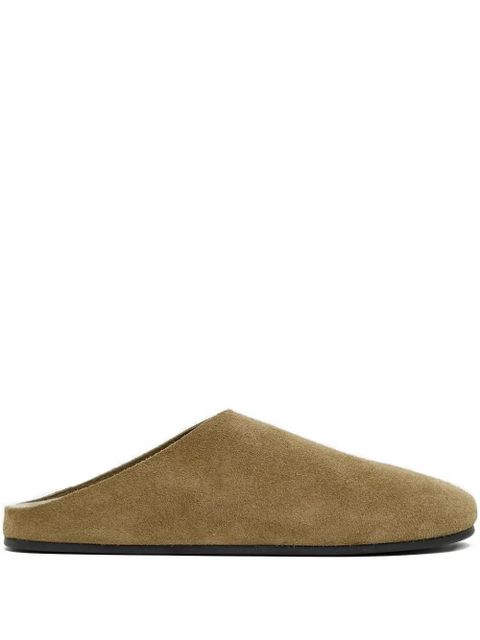 The Row suede flat mules - Green - zdjęcie produktu nr 1