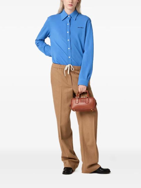 Miu Miu Arcadie logo tote bag - Brown