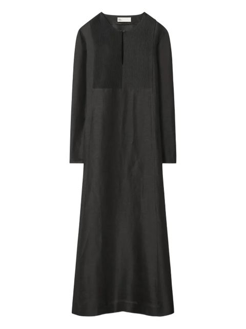 Tory Burch pleated-panel caftan - Black - zdjęcie produktu nr 1