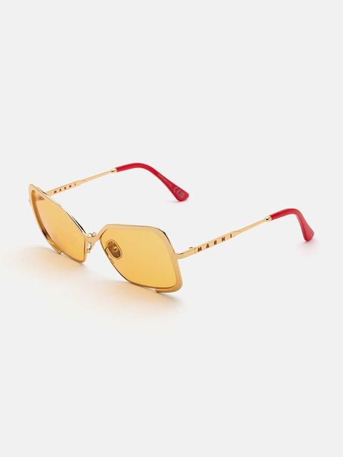Marni okulary przeciwsłoneczne Unila Valley Gold Mustard EYMRN00058.001.52Z