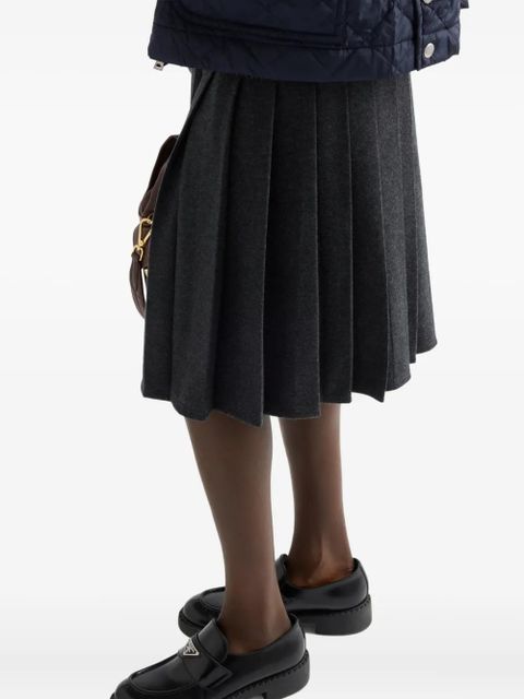 Prada pleated jersey midi skirt - Grey