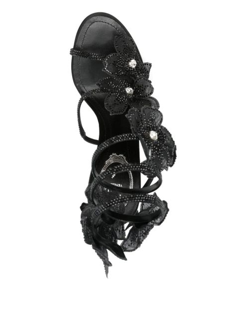 René Caovilla 105mm Floriane sandals - Black