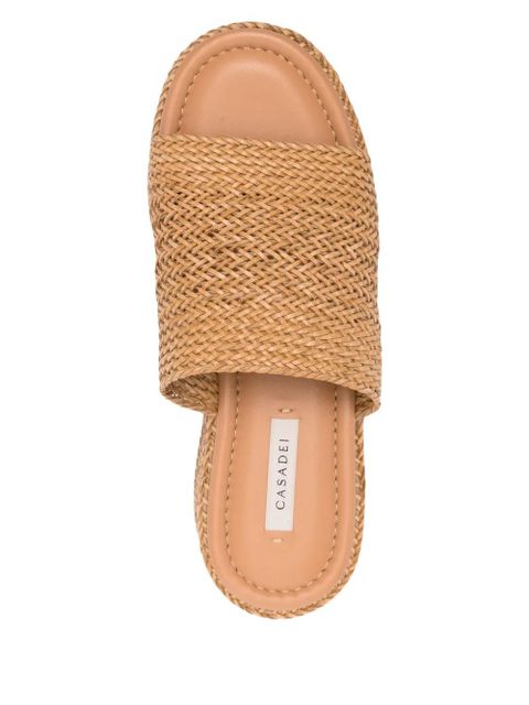 Casadei 65mm interwoven-design sandals - Brown
