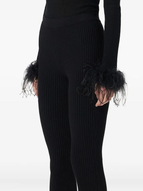 Blumarine lace-detail trousers - Black