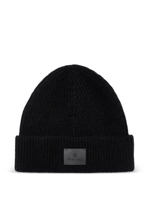 ANINE BING Carley ribbed beanie hat - Black - zdjęcie produktu nr 1