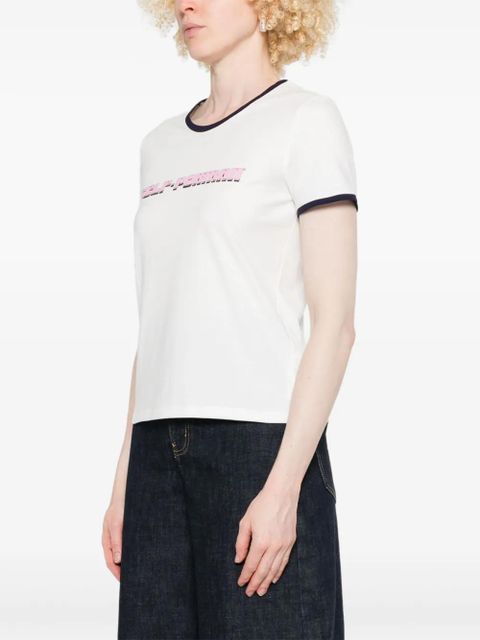 Self-Portrait logo-print T-shirt - White