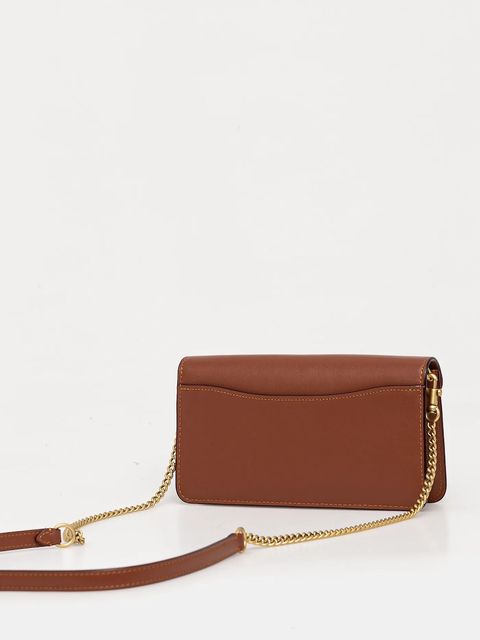 Coach torebka skórzana Tabby Chain Clutch In Signature Canvas