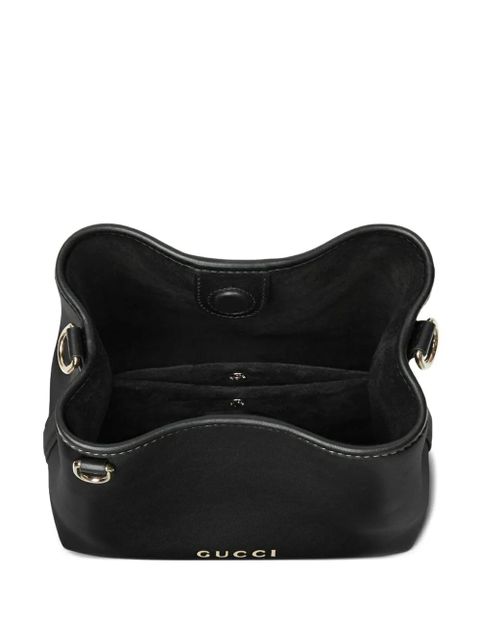 Gucci mini GG Emblem bucket bag - Black