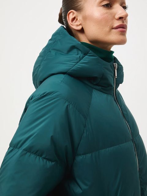 Medicine kurtka puchowa damska kolor zielony zimowa oversize