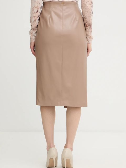 Marciano by Guess spódnica GLADYS kolor beżowy midi ołówkowa 5BGD07 7389A