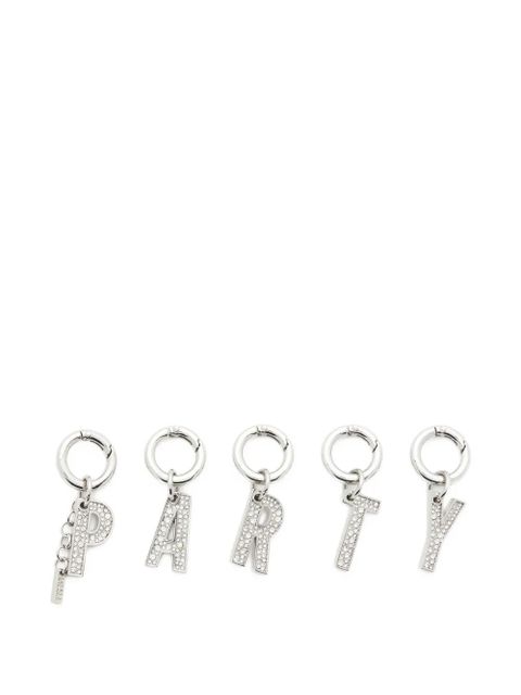 Diesel crystal-embellished letter charms (set of five) - Silver - zdjęcie produktu nr 1