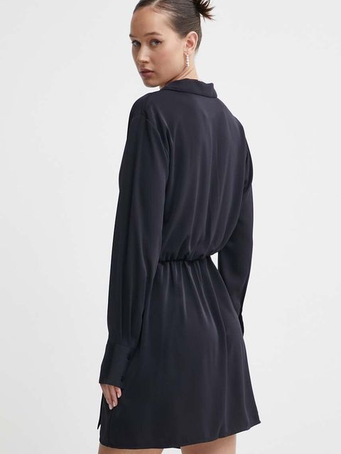 Abercrombie & Fitch sukienka kolor czarny mini prosta