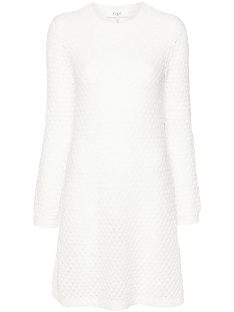 Chloé pointelle-knit mini dress - White - zdjęcie produktu nr 1