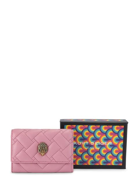 Kurt Geiger London portfel skórzany damski kolor różowy 5375798109