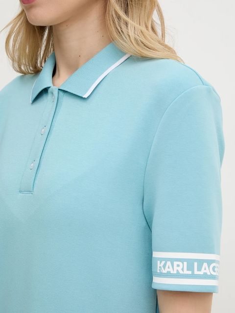 Karl Lagerfeld sukienka kolor niebieski mini prosta A3W13003