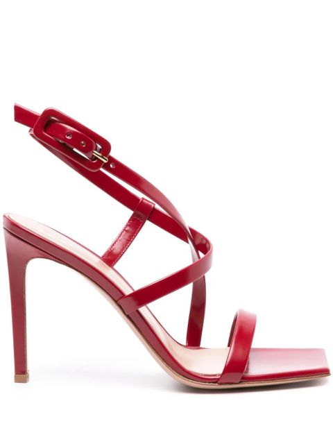 Gianvito Rossi Lindsay 95mm leather sandals - Red - zdjęcie produktu nr 1