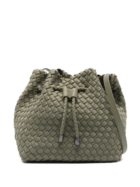 NAGHEDI medium Gramercy woven bucket bag - Green - zdjęcie produktu nr 1