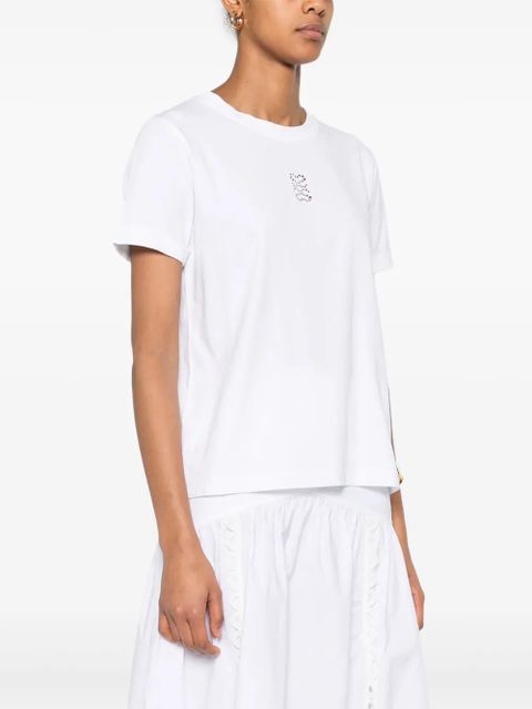 SANDRO logo-embroidered T-shirt - White