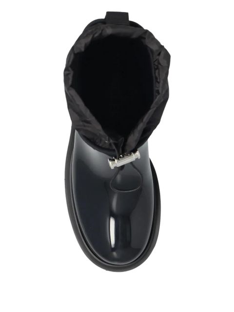 Moncler logo-patch boots - Black