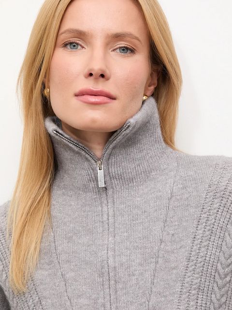 Answear.LAB sweter z kaszmirem kolor szary z golfem