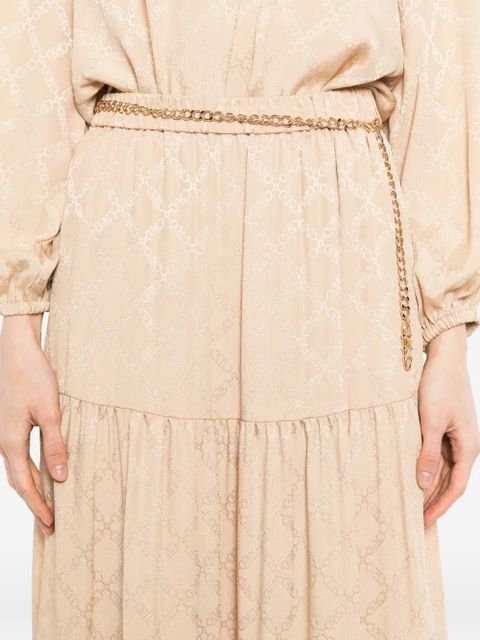 Michael Kors monogram maxi skirt - Neutrals