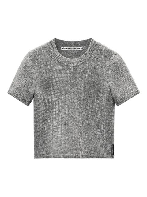 Alexander Wang embellished crew-neck t-shirt - Grey - zdjęcie produktu nr 1