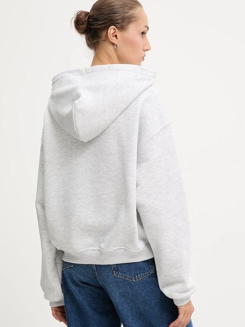 La Mania bluza LUMA damska kolor szary z kapturem melanżowa LUMA