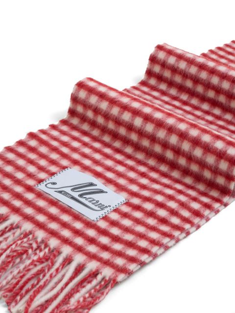 Marni gingham scarf - Red