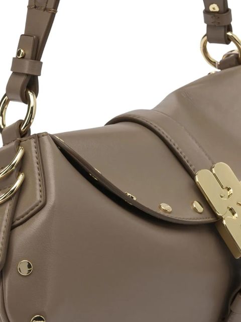 GANNI B-Kat studded shoulder bag - Brown