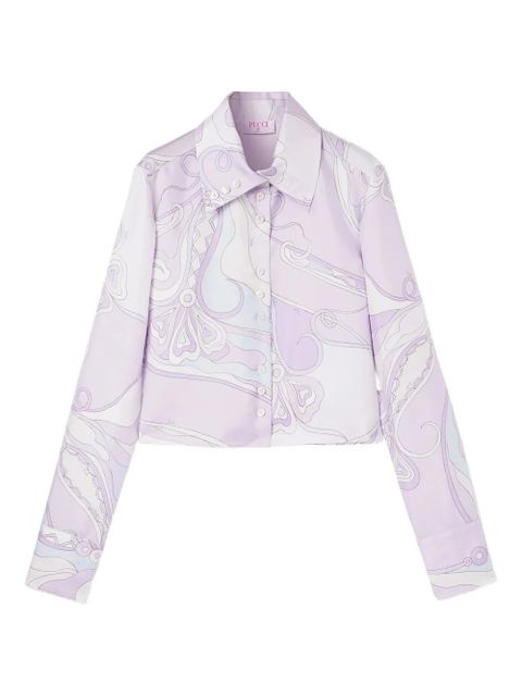 PUCCI Orchidee-print silk shirt - Purple - zdjęcie produktu nr 1