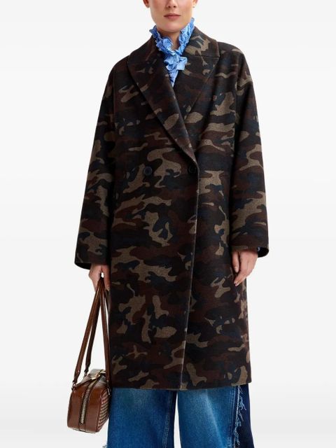 Essentiel Antwerp Imperfection double-breasted coat - Brown