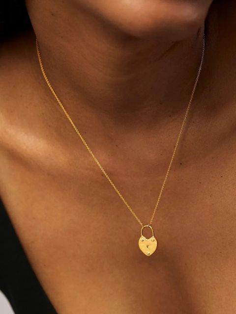 Monica Vinader Heart Padlock necklace - Gold