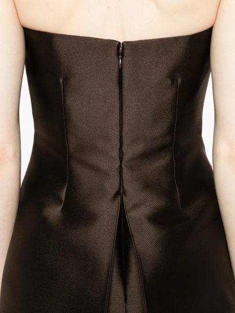 Solace London Lucille strapless peplum maxi dress - Brown