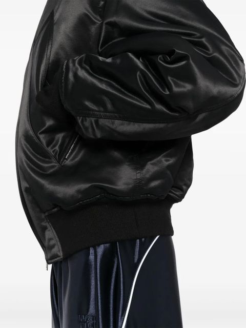Alexander Wang sateen bomber jacket - Black