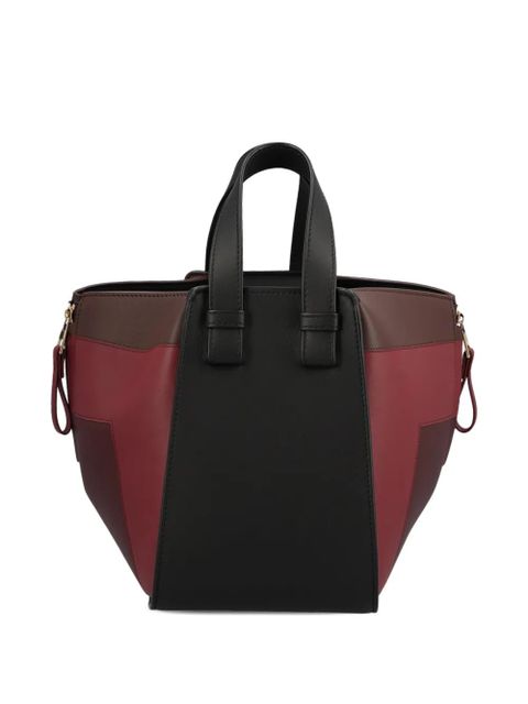 LOEWE x Albers Hammock panelled leather tote bag - Black